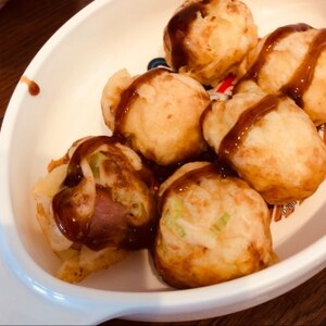 子供たちに大好評たこ焼き器でたこなしチーズたこ焼き